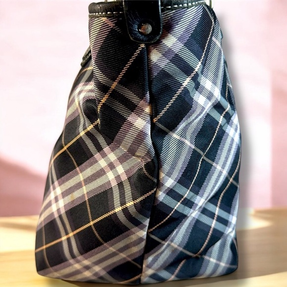 Burberry Blue Label Nova Check Black and Pink Vintage Shoppers Tote with COA - Picture 4 of 12